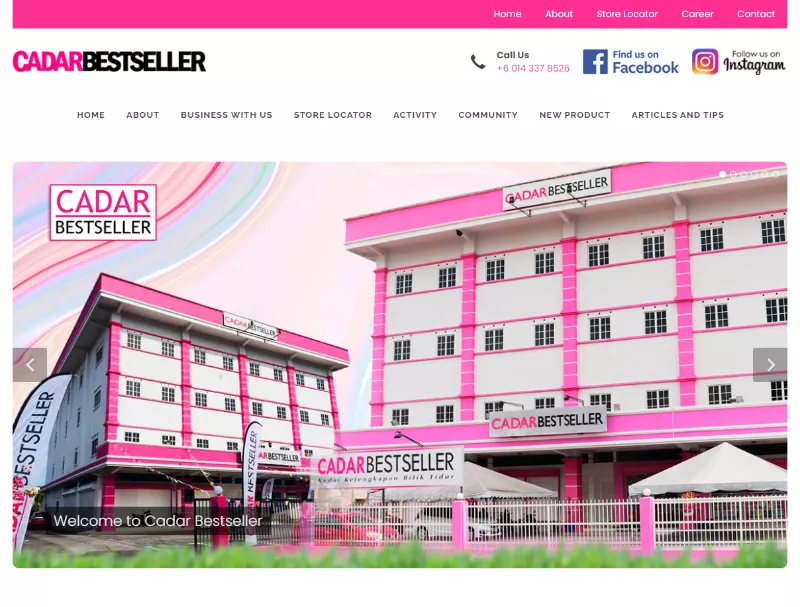 Cadar Bestseller – unresponsive project preview